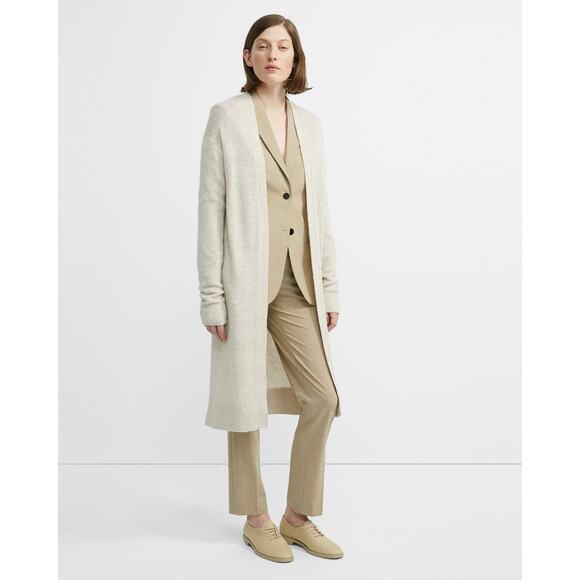 Theory Linen-Cashmere Open Long Cardigan Size Medium - Picture 1 of 6
